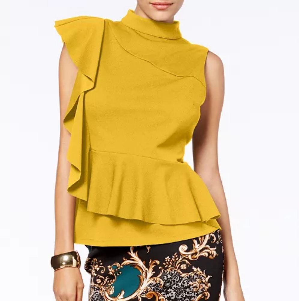 ⭐ Thalia Sodi Ruffled Peplum Top